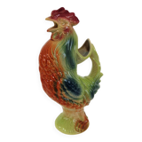 Saint Clément rooster pitcher, barbotine, 1950s