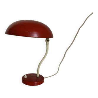 Lampe vintage 1950 bureau champignon rouge diable - 28 cm