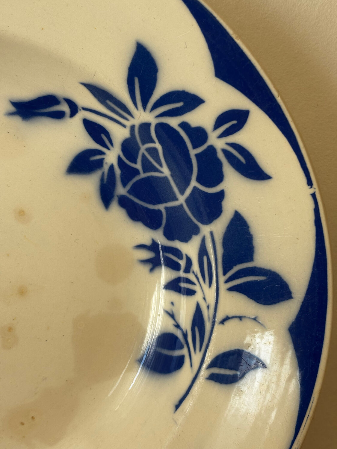 Set of 2 antique deep plates Digoin Sarreguemines Corsica