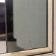 Vintage 70's wall mirror silver frame italian design