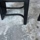 Set of 6 vintage black dining chairs