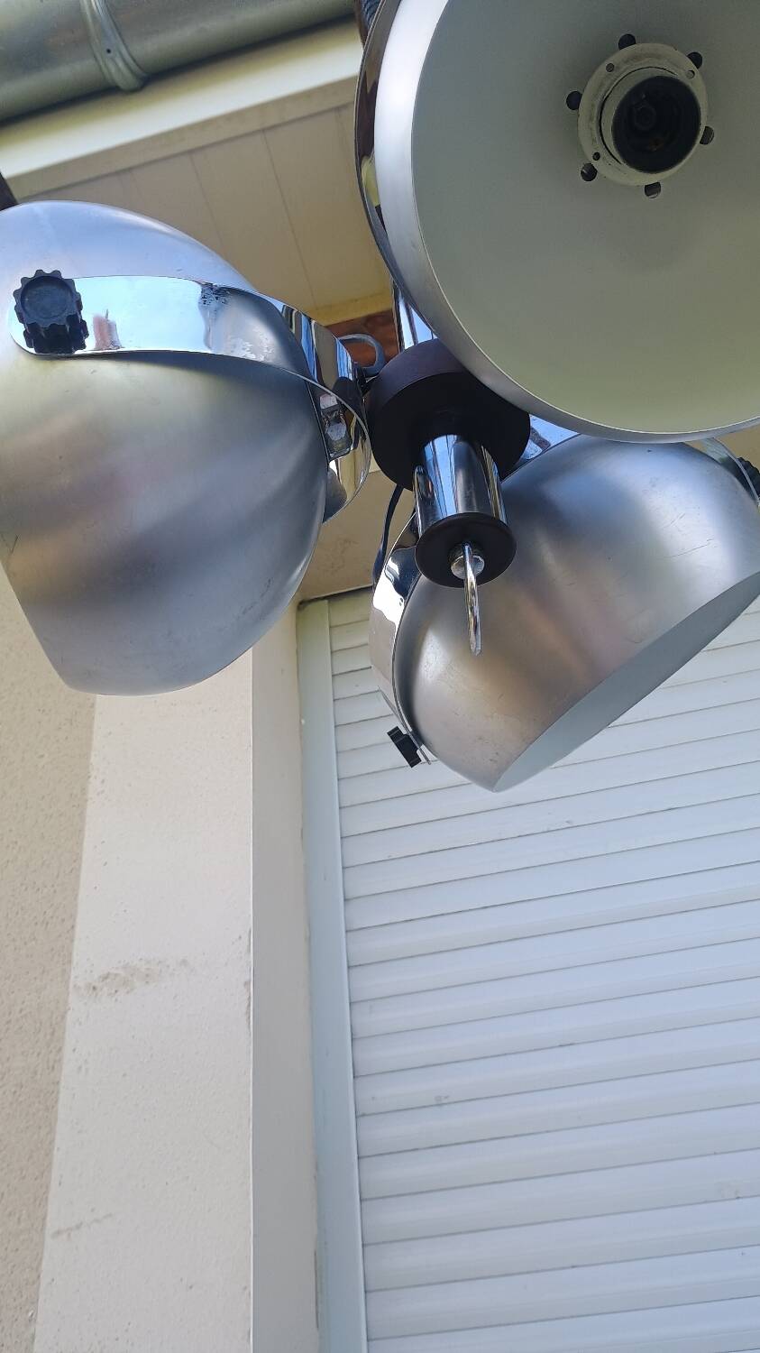 Suspension Lustre Space Age 1970 Eyeball Massive Art Belgium brushed aluminium