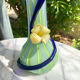Large blown Murano glass vase with floral decoration.