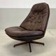 Fauteuil lounge inclinable vintage danois par Madsen & Schübel, 1970