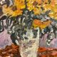 Tableau nature morte aux tournesols huile sur toile années 60/70