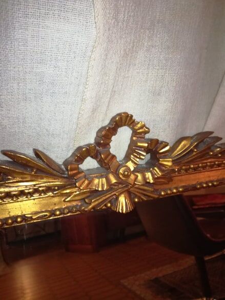 Old mirror in gilded stucco - 100x70cm