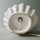 Shell lamp in white ceramic and opaline, 80s