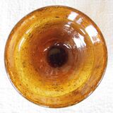 Caviar service in brass and blown glass