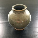 Blue grey sandstone ball vase