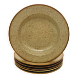 6 deep plates, Tulowice. Made in Poland.