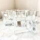 Vintage 6 x Hexagonal Clear Water Glasses, by Luminarc France, 1980s
