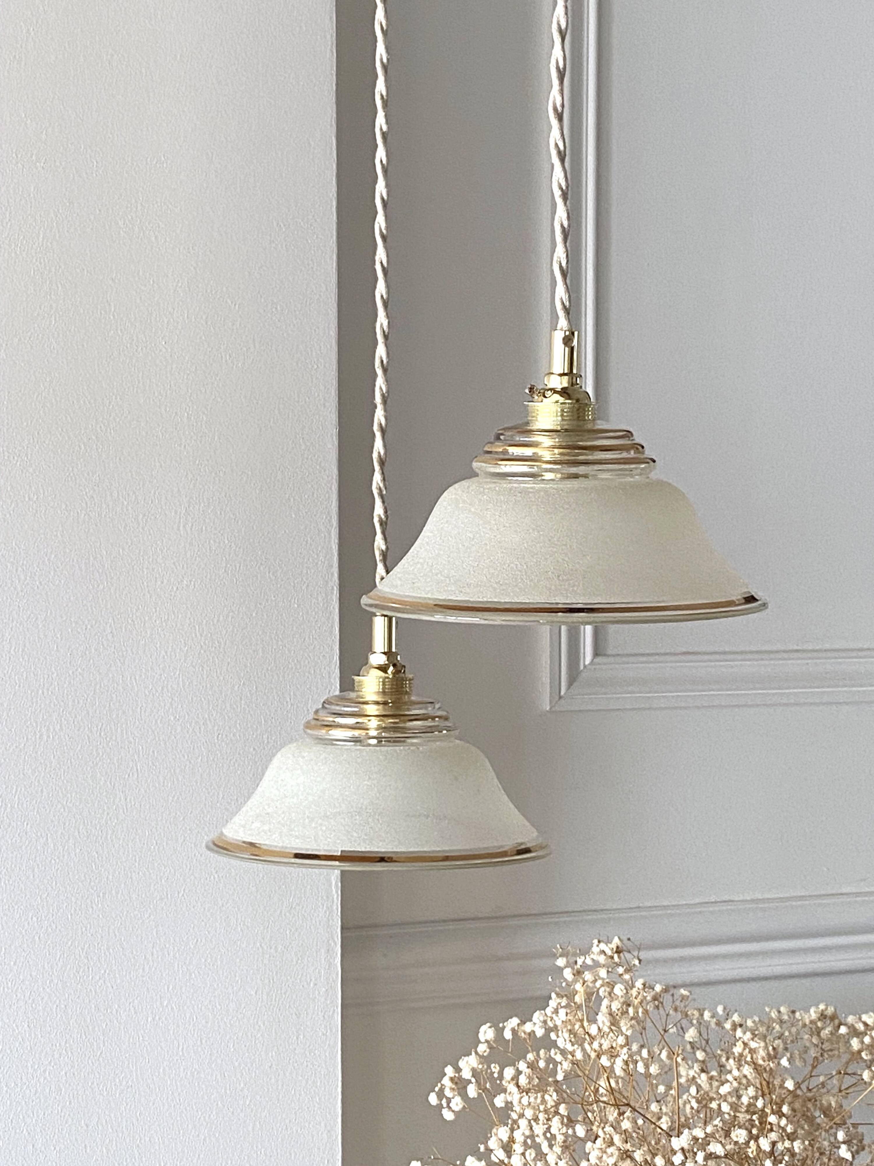 Art Deco granite pendant light