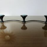 Wall-mounted coat rack, 3 hooks in Bakelite and metal, 1950s/60s