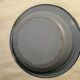 Hollow plate Metal plate enamelled Old vintage blue