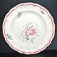 Flowered plate decoration street lamp old Strasbourg in faience signed KG Lunéville