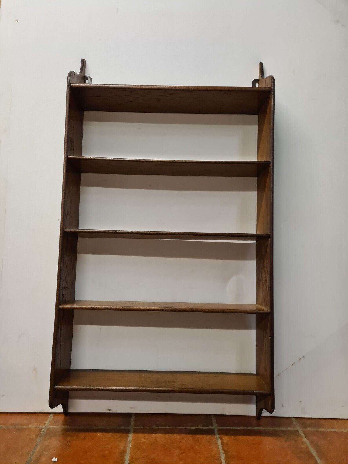 Oak wall bookcase shelf