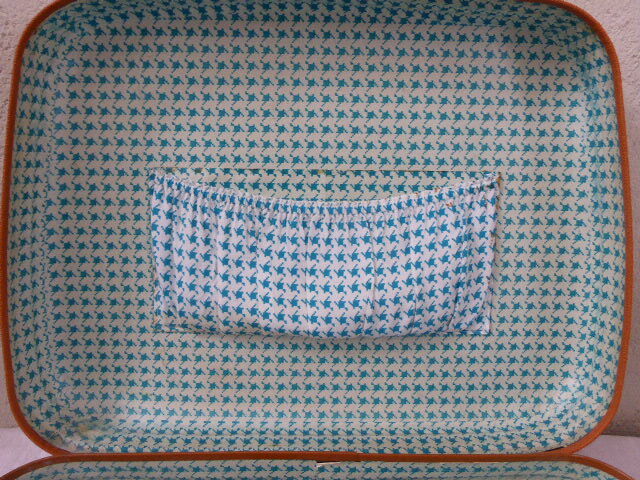 Valise vintage 1950-60 simili cuir caramel