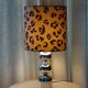 Delmas collection chrome-plated lamp with contemporary lampshade