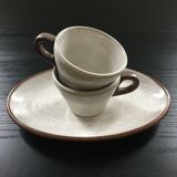 Set 2 tasses et plat à café