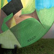 Osvaldo Perruzzi designer of polychrome faience plates.