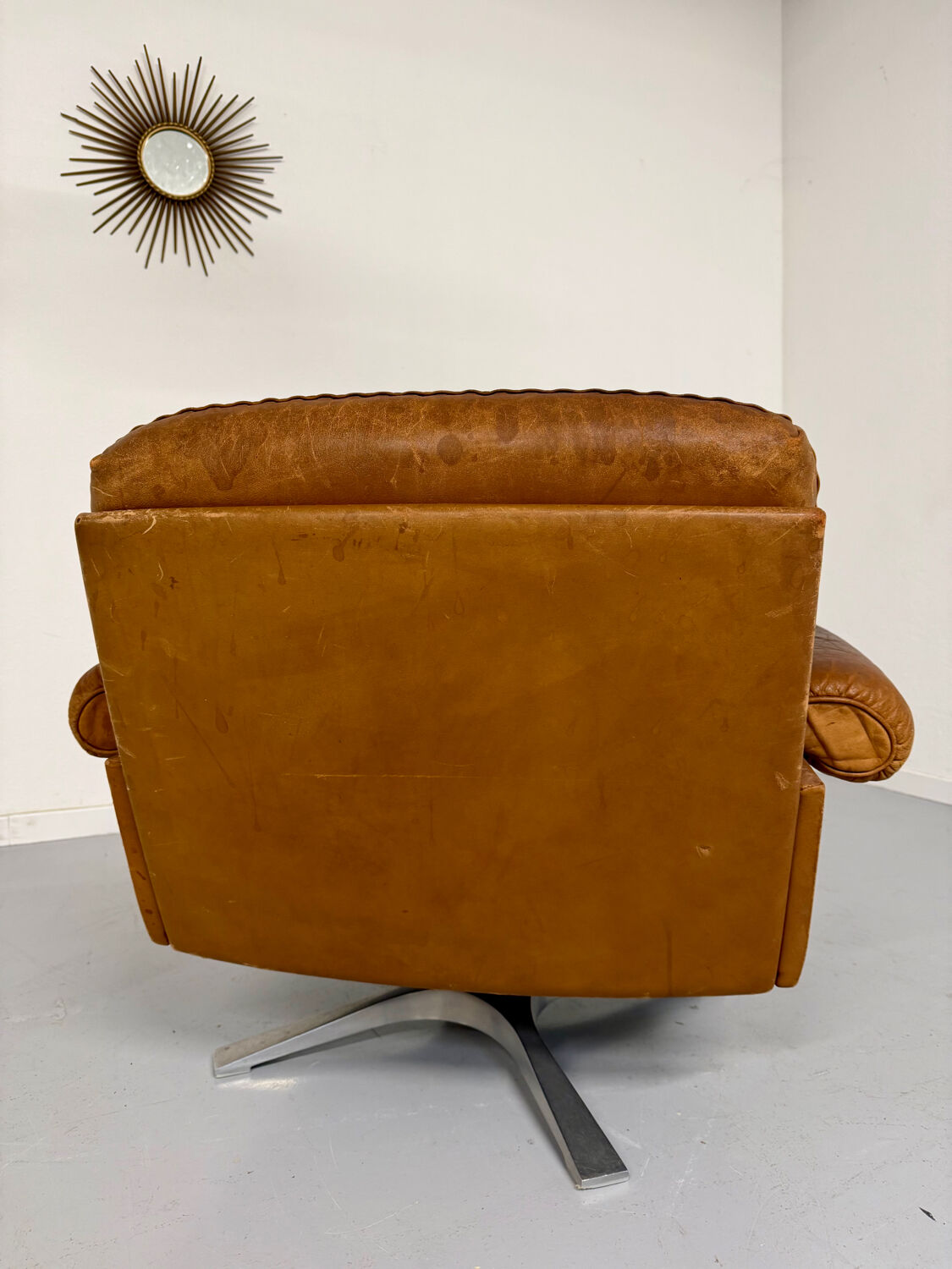 Vintage DE SEDE DS-31 brown leather armchair from the 1970s