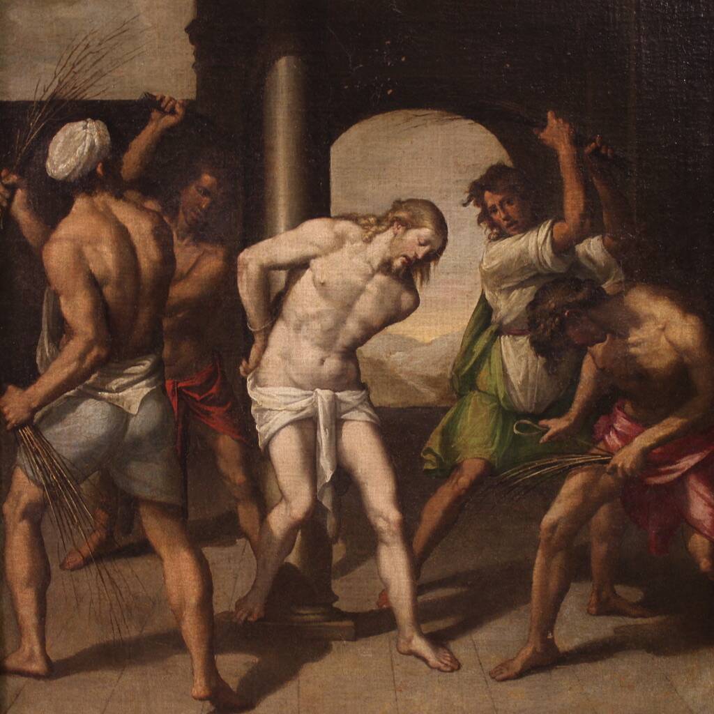 17th century Italian painting, Flagellation of Christ