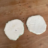 Pair of cabbage leaf dessert plates