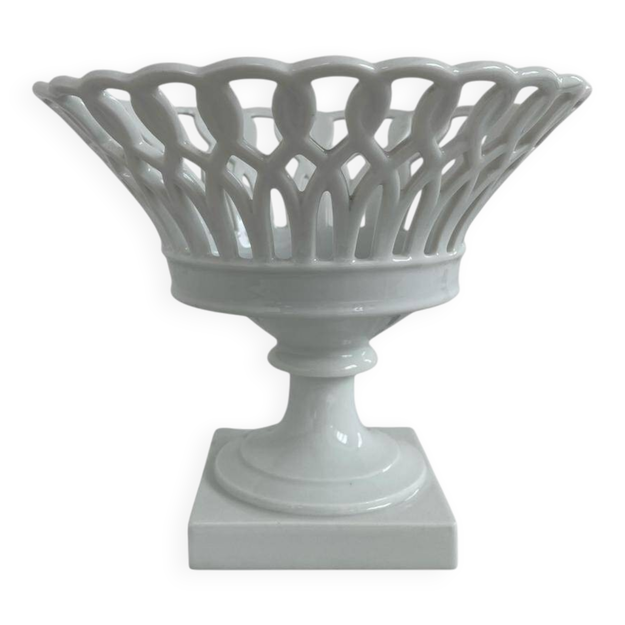 Navette Cup, footed cup, late 19th century, Empire Style, Porcelain