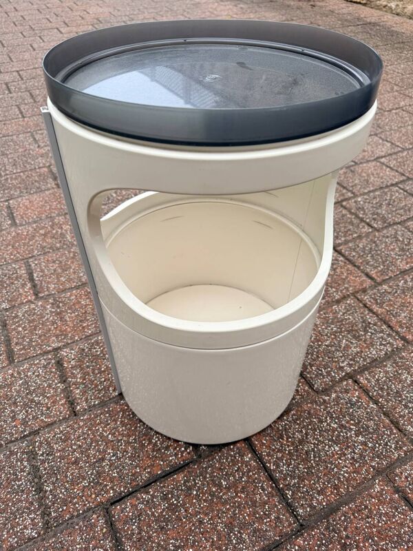 Objet de rangement modulaire en plastique – Design années 1970