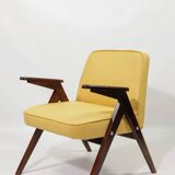 Modern yellow velvet armchair by Chierowski 366