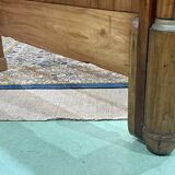 19th century Empire sleigh bed in cherry wood - Bedding: 1m82x98cm