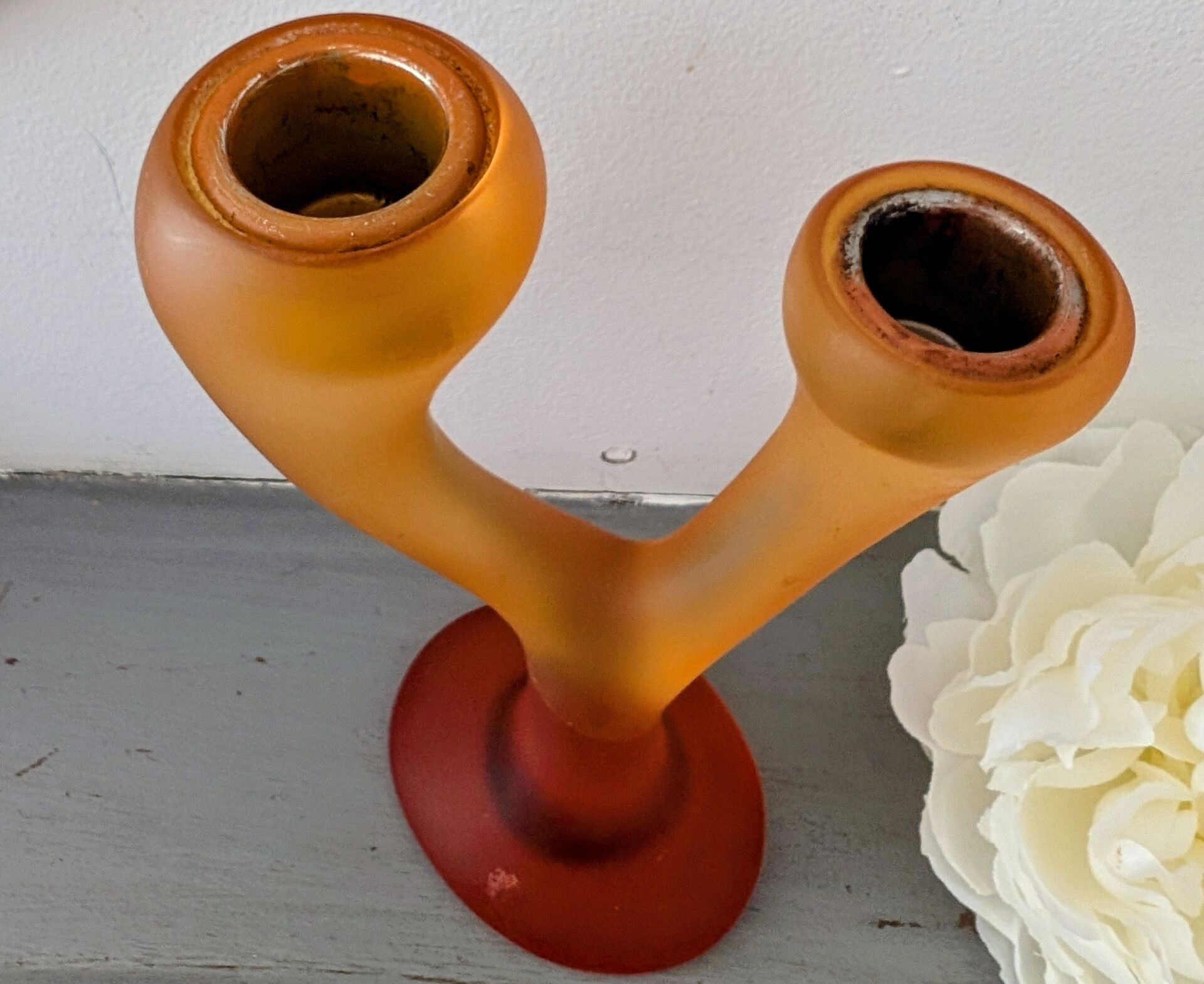 Vintage Candle Holder "Caution Curves" 1980s