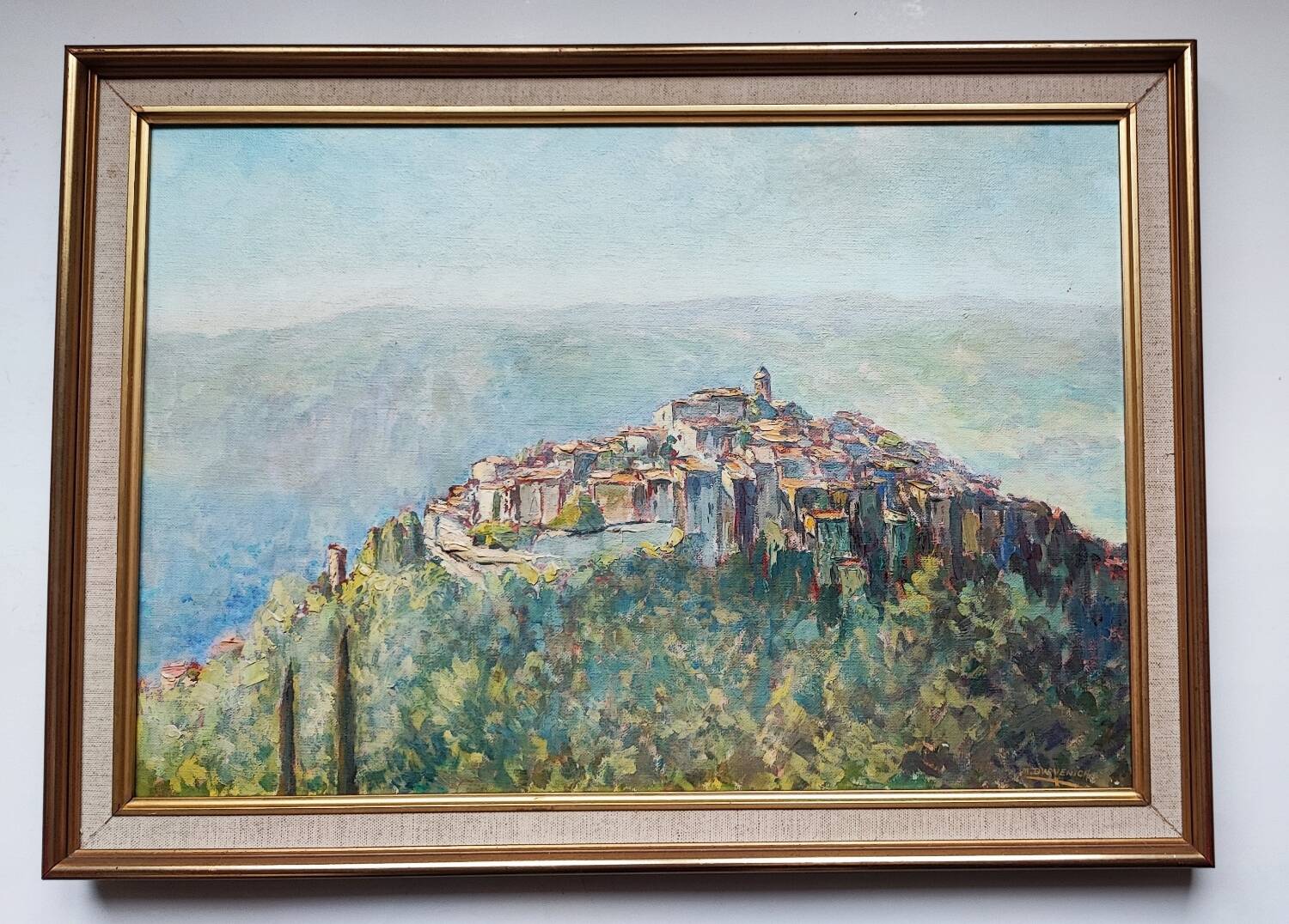 Peinture à l'huile de M. Burvenich