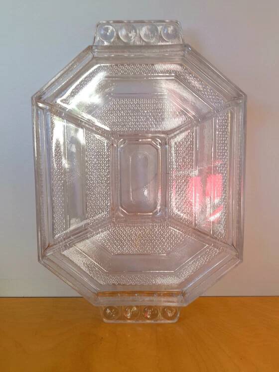 Art Deco glass appetizer tray