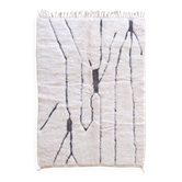 Beni M'Rirt White and Black Rug - 211 x 153 cm