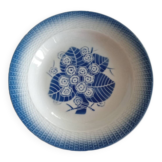 Vegetable or compote bowl Lunéville blue and white 1890 1920