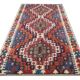Konya Kilim Runner Rug 1930s, Tribal Geometric Wool Flatweave 350x170cm