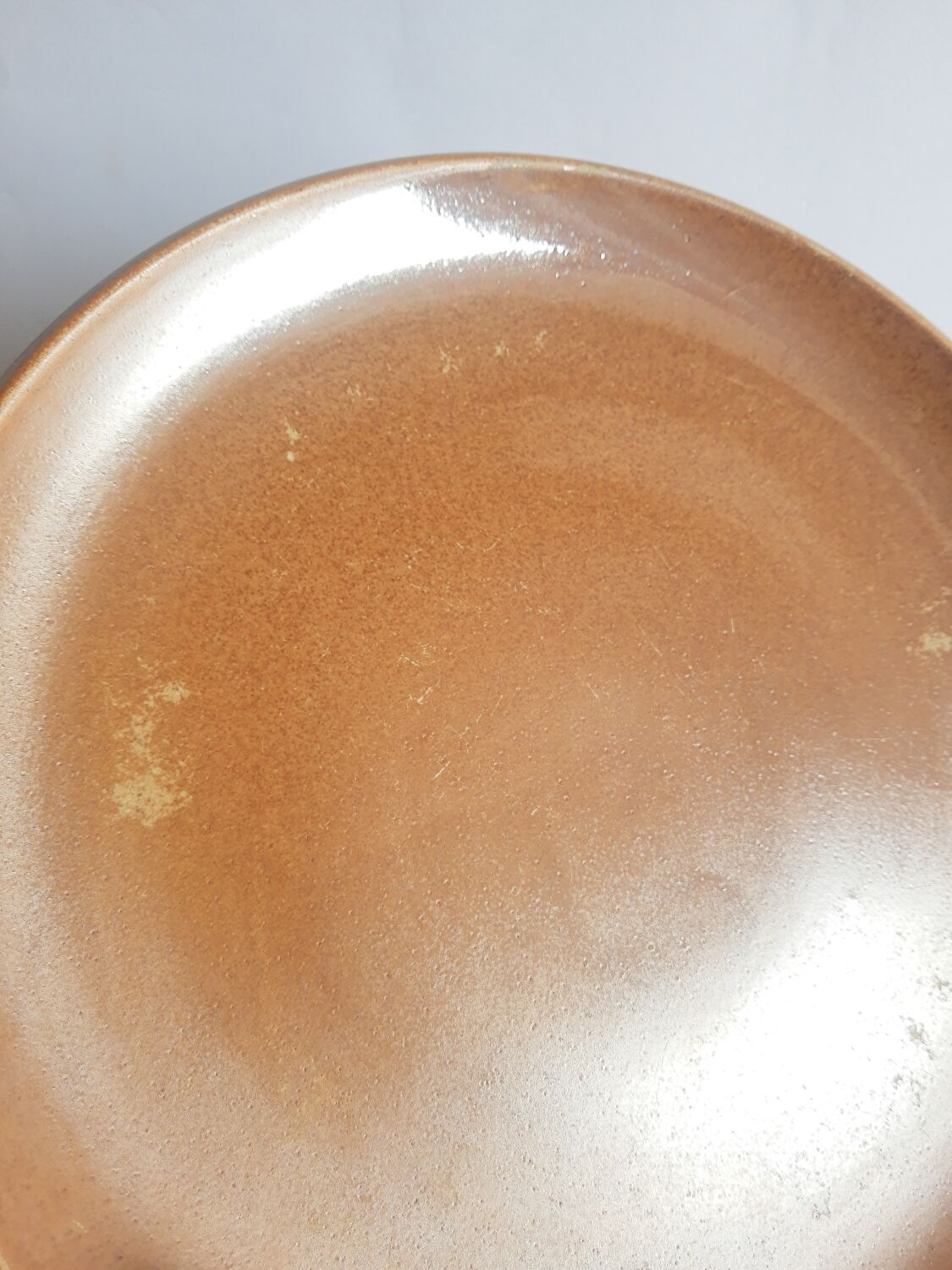 Set of 6 vintage Brenne Grès stoneware dinner plates from France