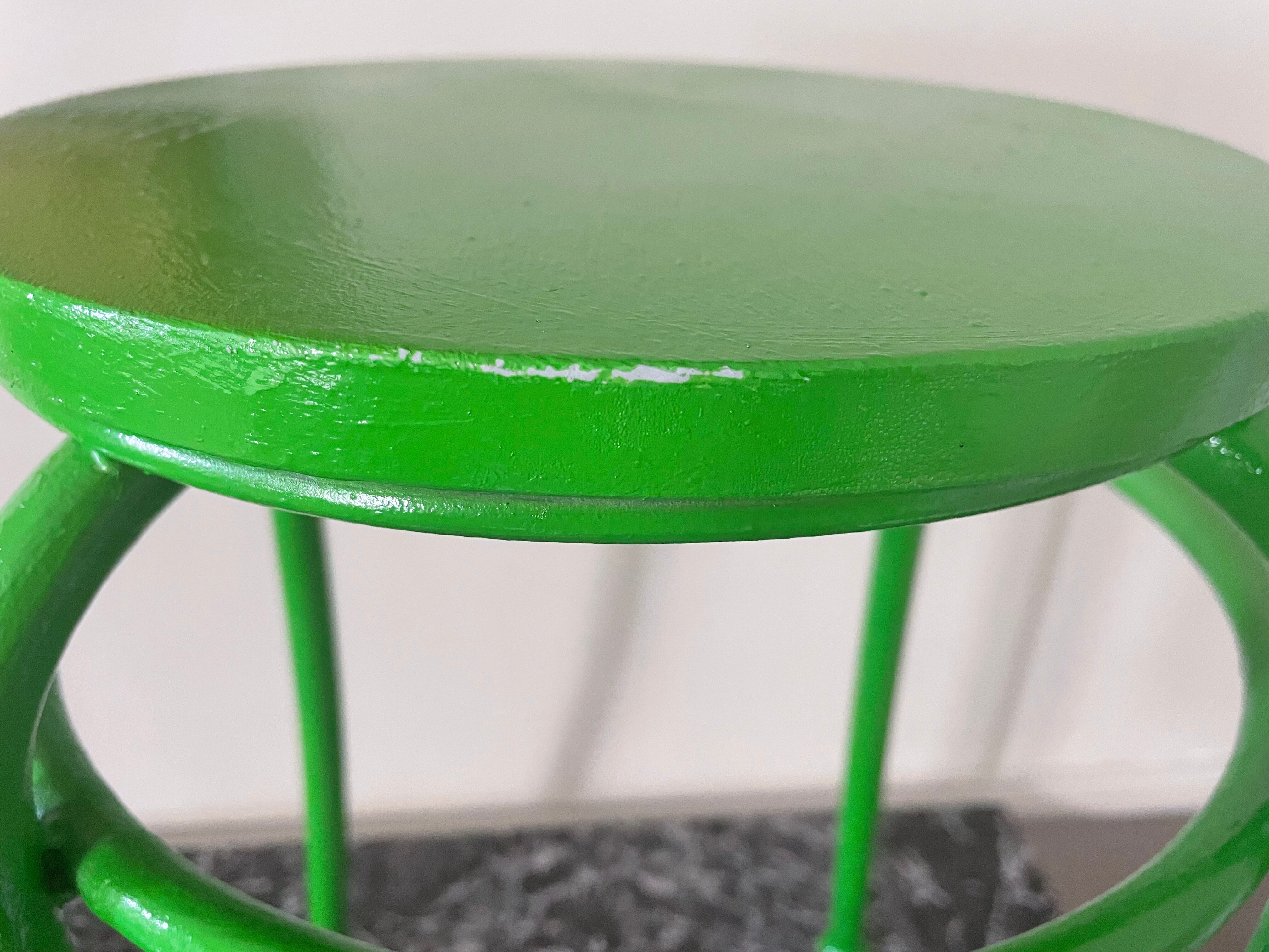 Metal and wood stool