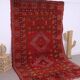 Red Vintage Moroccan Rug 192 x 321 cm - Berber Wool Rug - Handmade Rug Boho