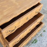 Louis xv style chest of drawers in pickled cherry