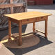 Old farmhouse table in raw solid oak with 2 drawers.