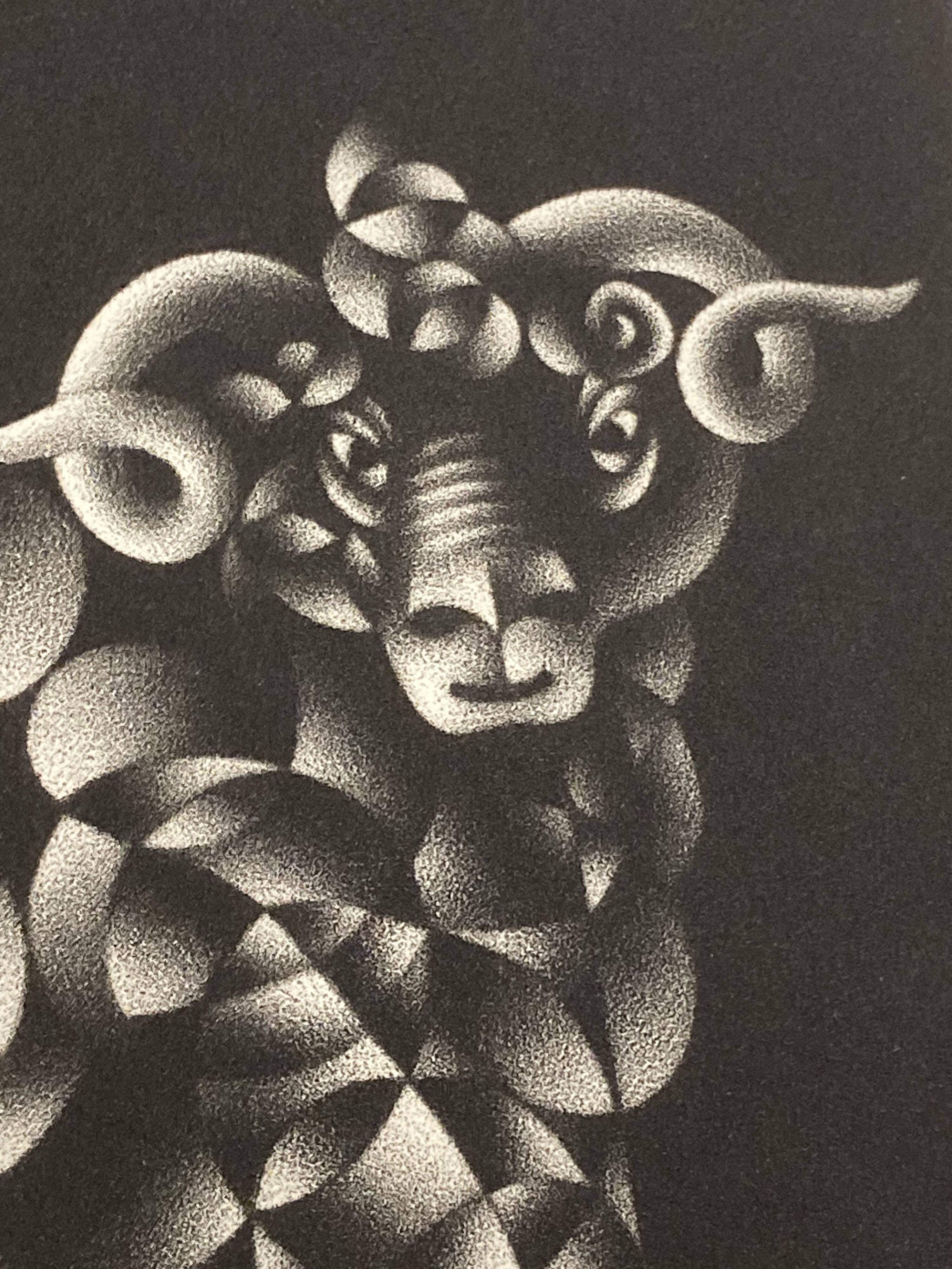 Mario avati (1921-2009), merinos, black manner, 1970