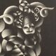 Mario avati (1921-2009), merinos, black manner, 1970