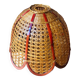 Vintage rattan flower pendant light.