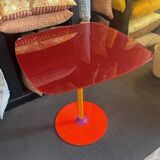 Kartell table, Thierry Bistrot model, burgundy color