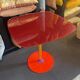 Kartell table, Thierry Bistrot model, burgundy color