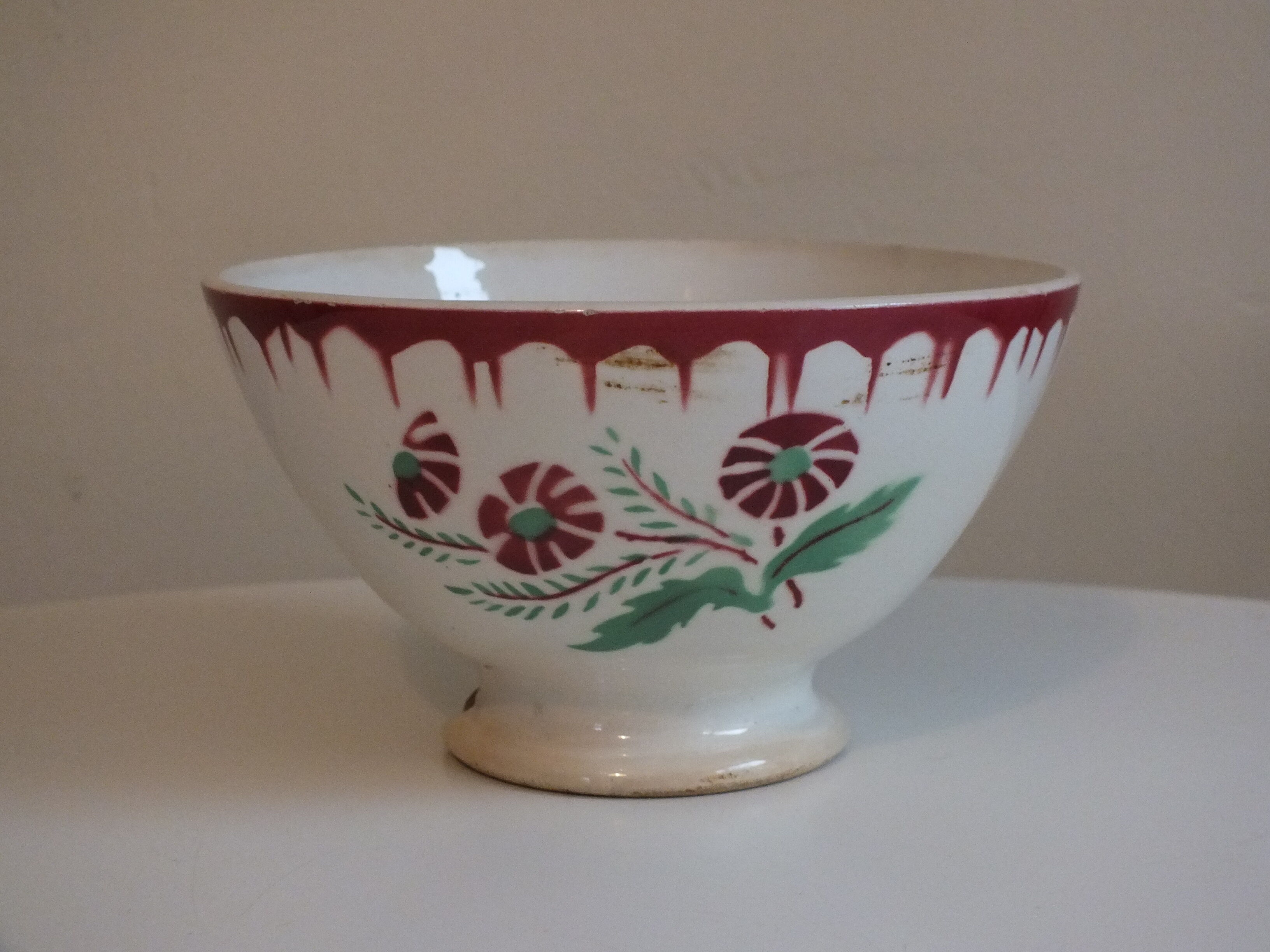 Bol vintage Sarreguemines Annie décor fleurs