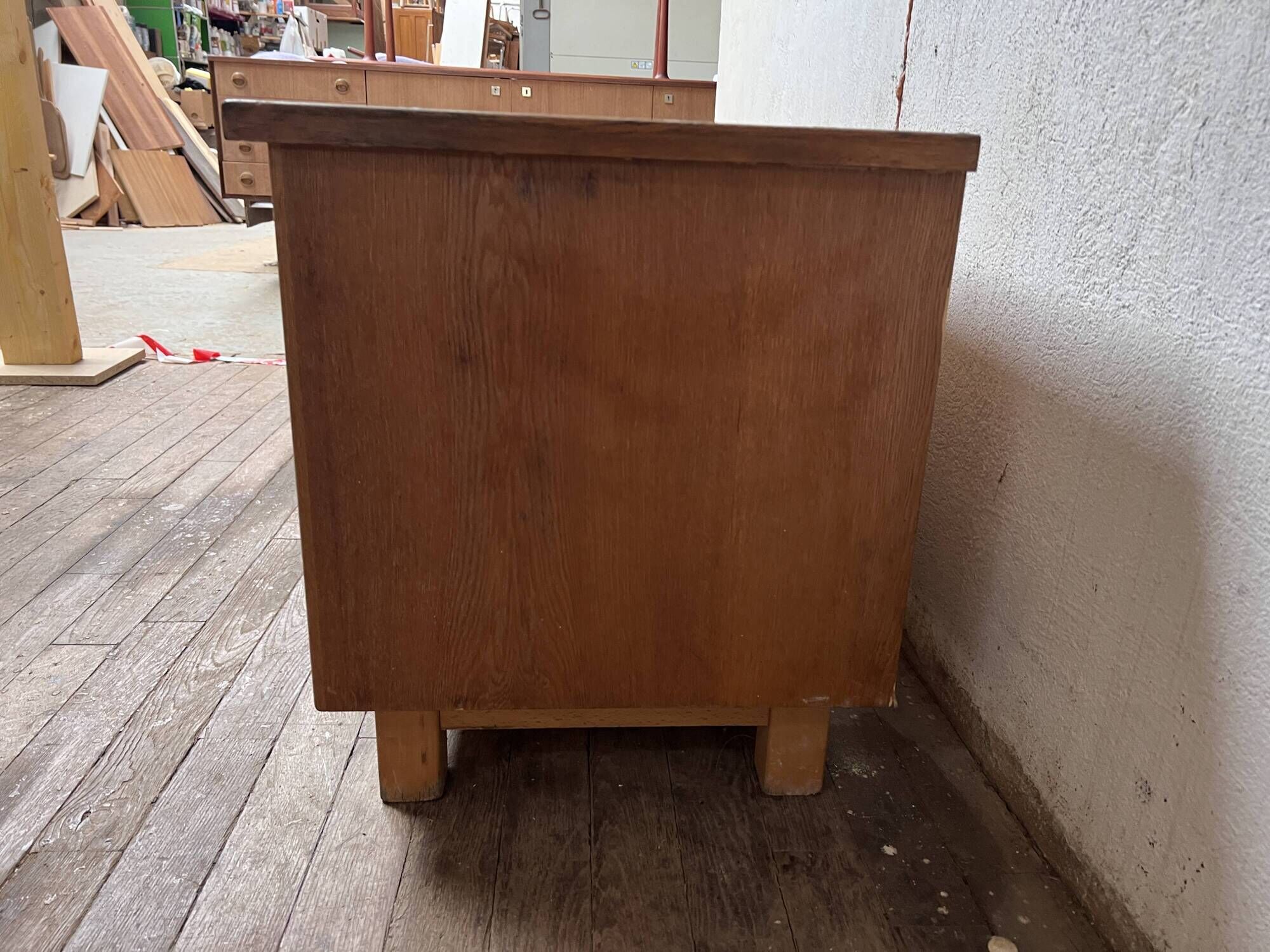 Vintage TV / hi-fi cabinet sideboard - oak - 50/60 - French modernist