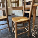 Lot of 6 straw chairs from the end of the 19th century